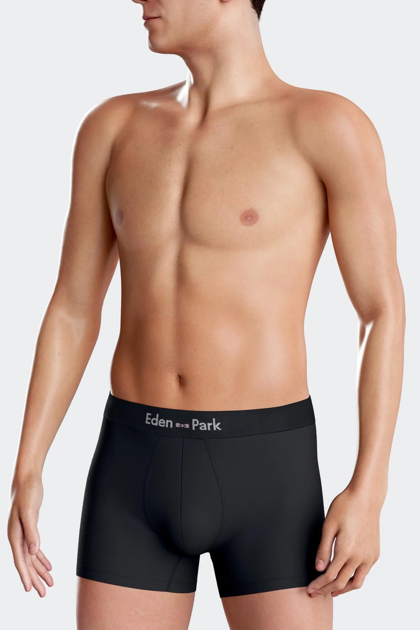 Lot de 2 boxers en coton stretch micro-motifs graphiques marron