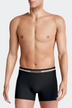 Lot de 2 boxers en coton stretch élastique tricolore bordeaux