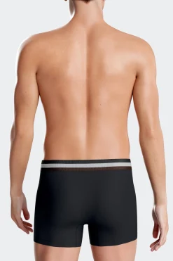 Lot de 2 boxers en coton stretch élastique tricolore bordeaux