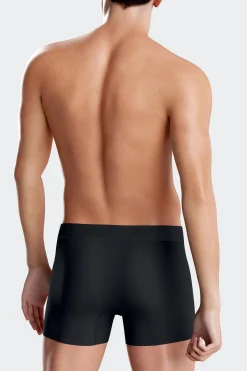 Lot de 2 boxers en coton stretch uni et cerclé gris anthracite