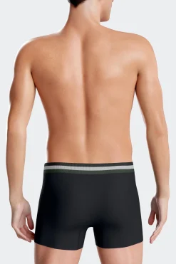 Lot de 2 boxers en coton stretch élastique tricolore gris