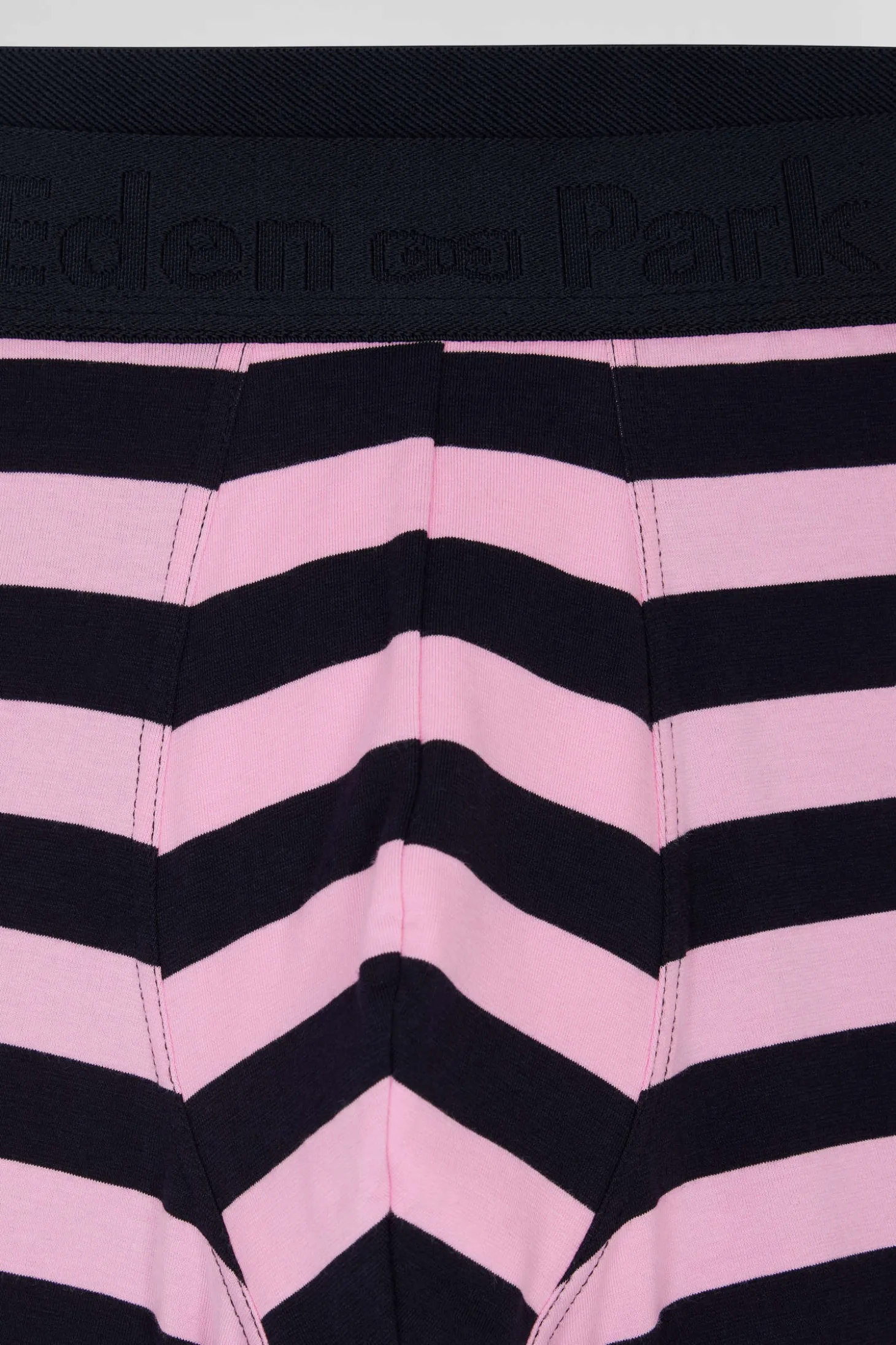 Lot de 2 boxers en coton stretch uni et cerclé rose