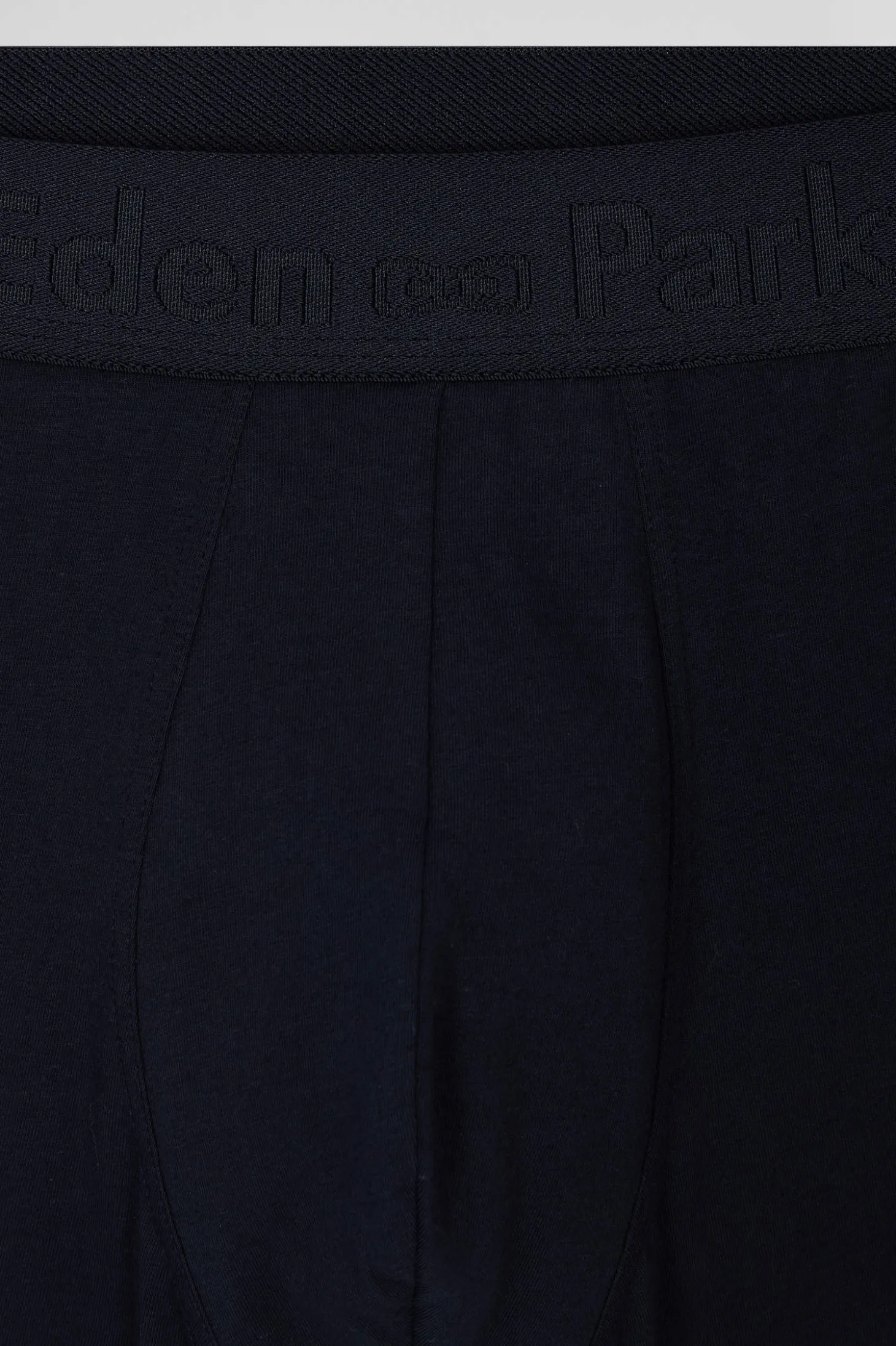 Lot de 2 boxers en coton stretch uni et cerclé bleu foncé