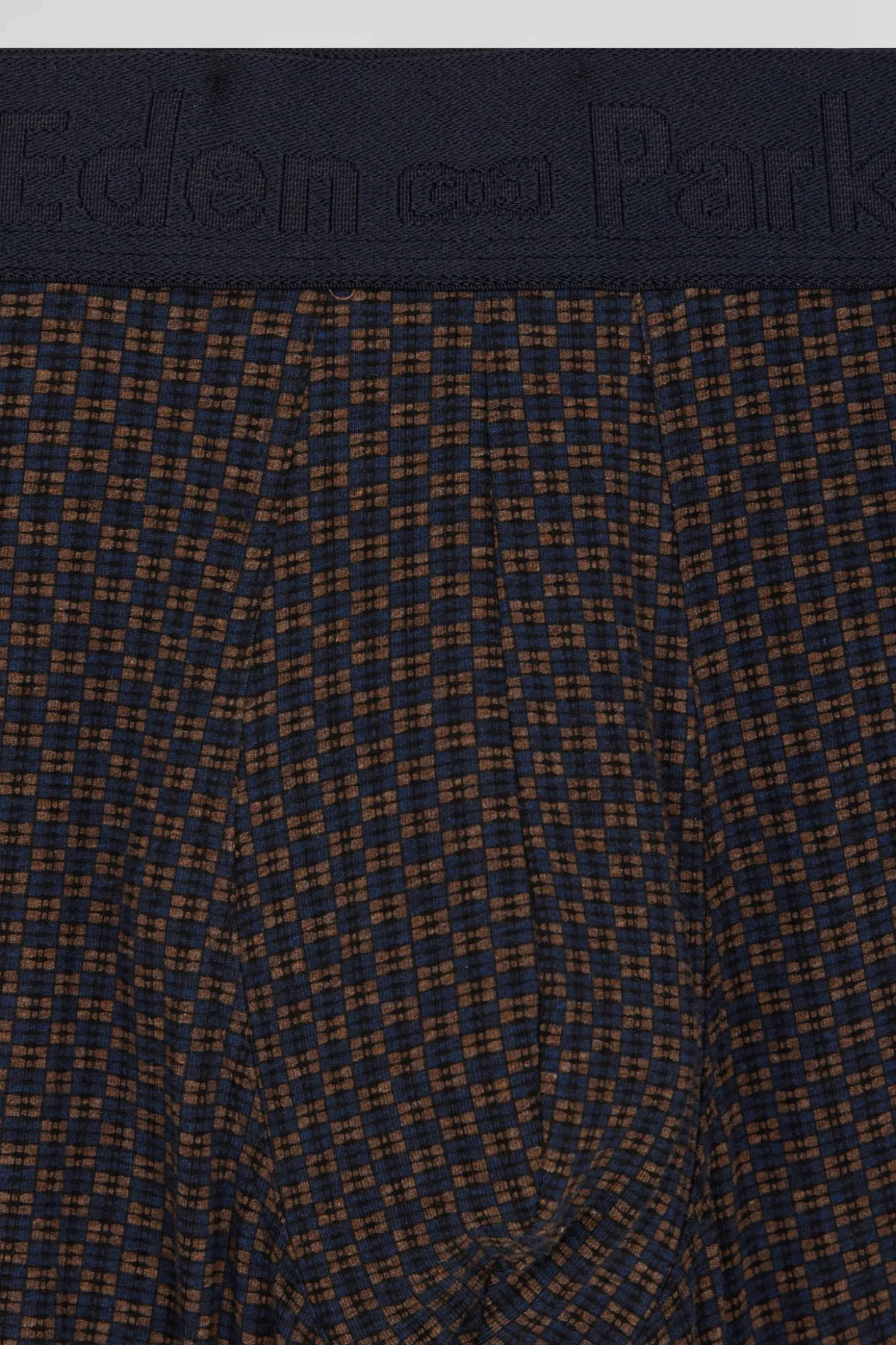 Lot de 2 boxers en coton stretch micro-motifs graphiques marron