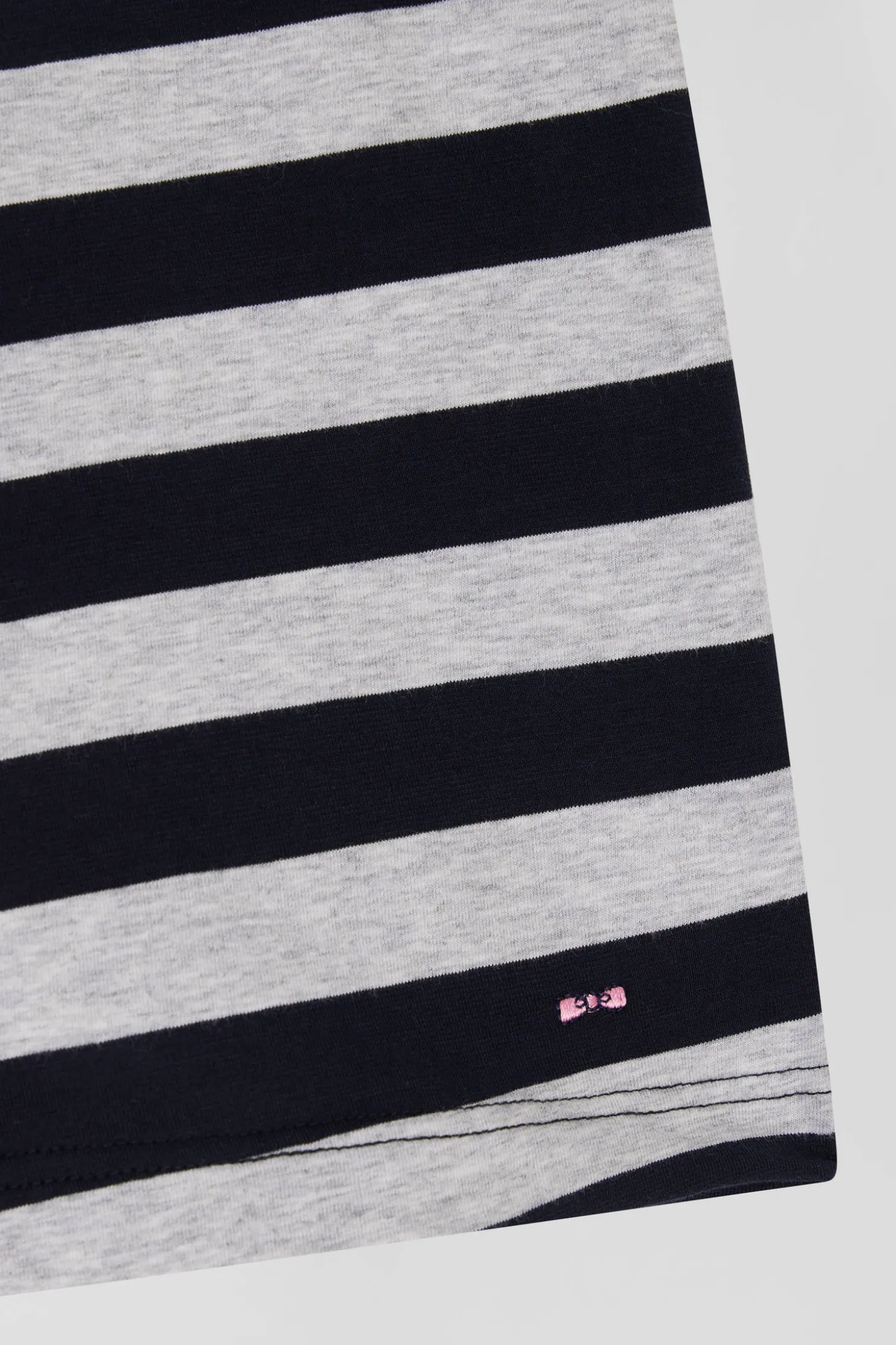 Lot de 2 boxers en coton stretch uni et cerclé gris