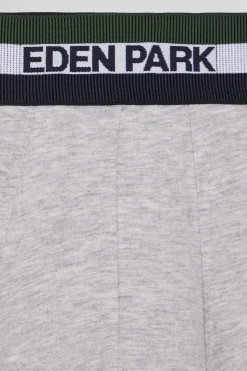 Lot de 2 boxers en coton stretch élastique tricolore gris