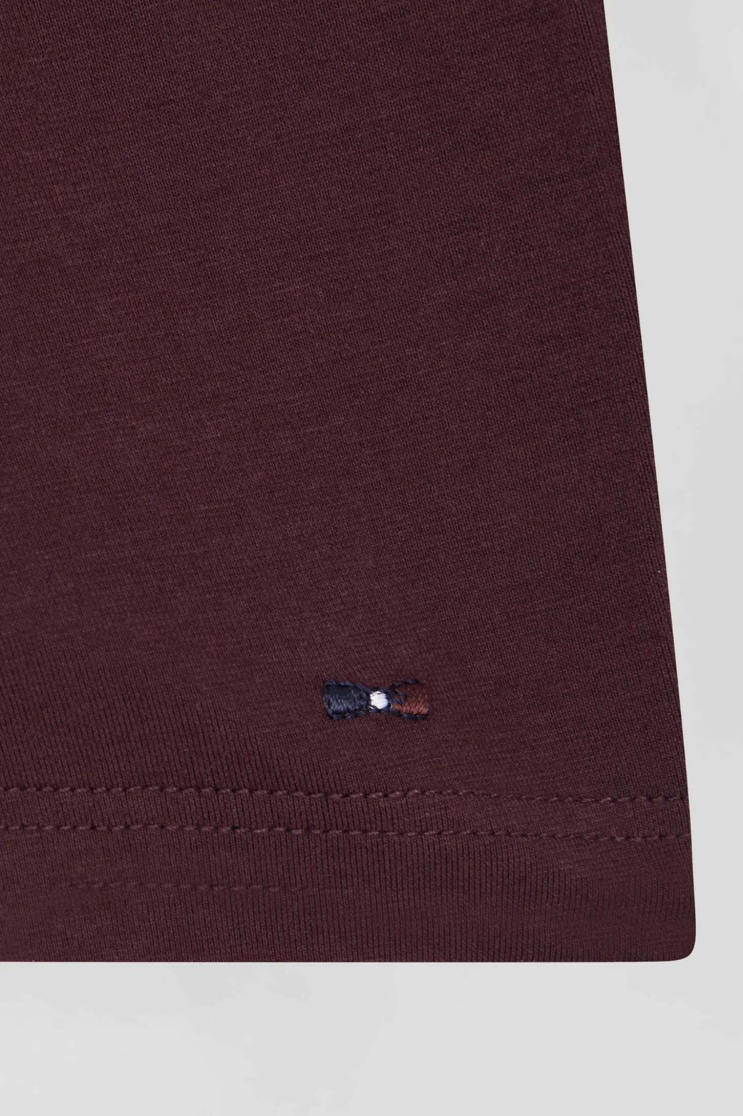 Lot de 2 boxers en coton stretch élastique tricolore bordeaux