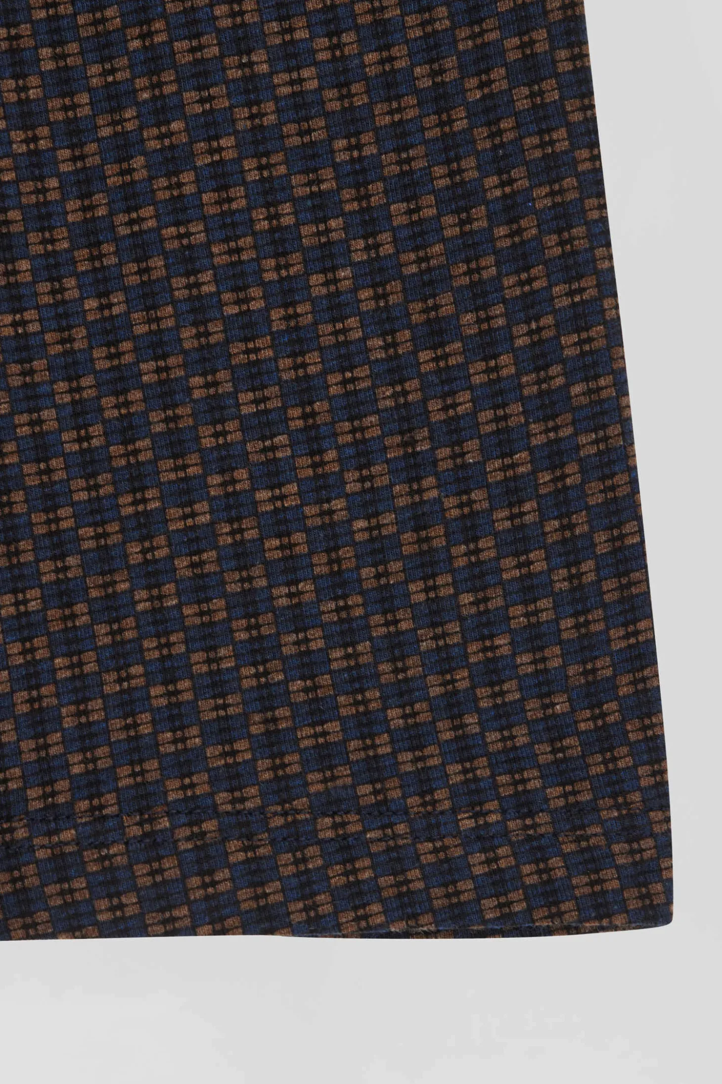 Lot de 2 boxers en coton stretch micro-motifs graphiques marron