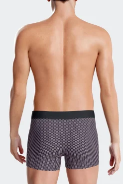 Lot de 2 boxers en coton stretch micro-motifs graphique rose
