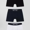Lot de 3 boxers unis en coton stretch blanc