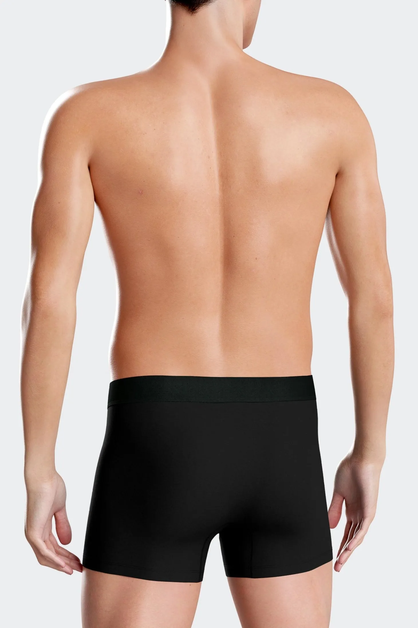 Lot de 3 boxers unis en coton stretch blanc