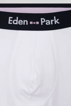 Lot de 3 boxers unis en coton stretch blanc