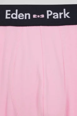 Lot de 3 boxers unis en coton stretch rose