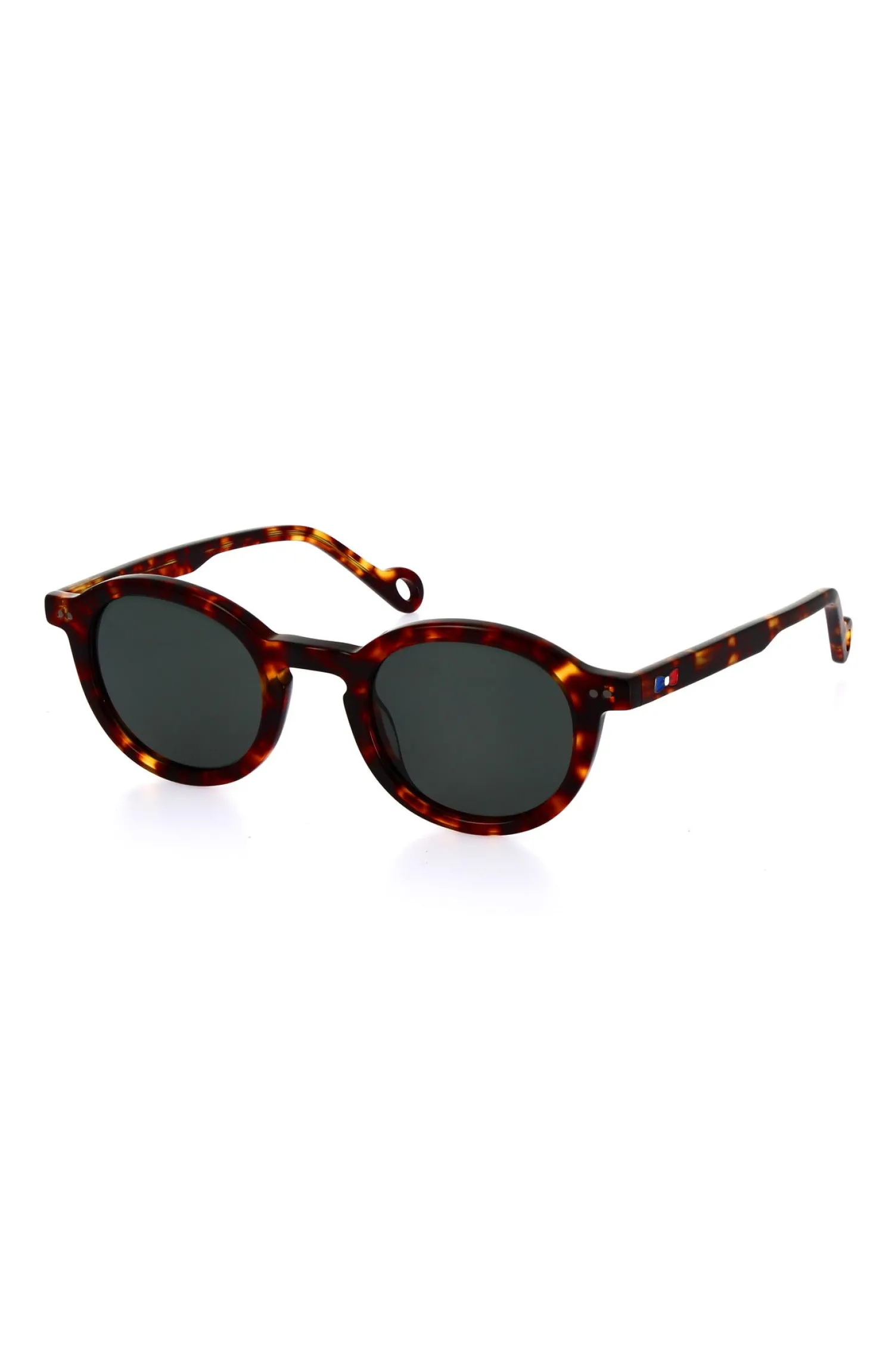 Lunette de soleil rondes en acétate écaille marron XV de France