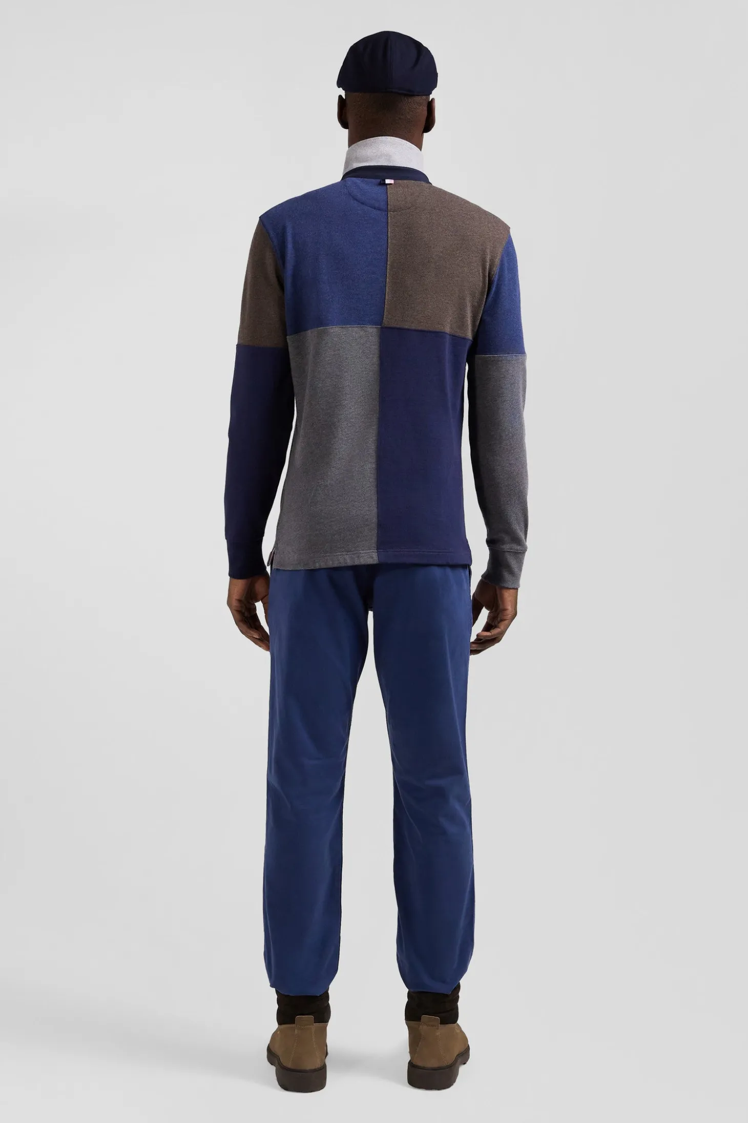Maillot manches longues Barbarian en coton bleu marine coupe Regular