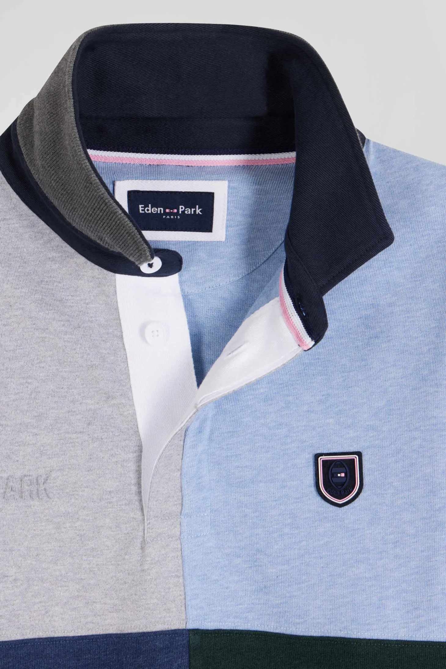 Maillot manches longues Barbarian en coton ciel coupe Regular