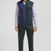 Maillot manches longues colorblock en coton vert coupe Regular