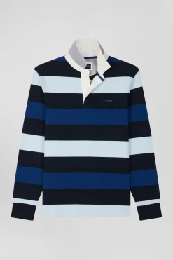 Maillot manches longues cerclé bleu marine coupe Regular