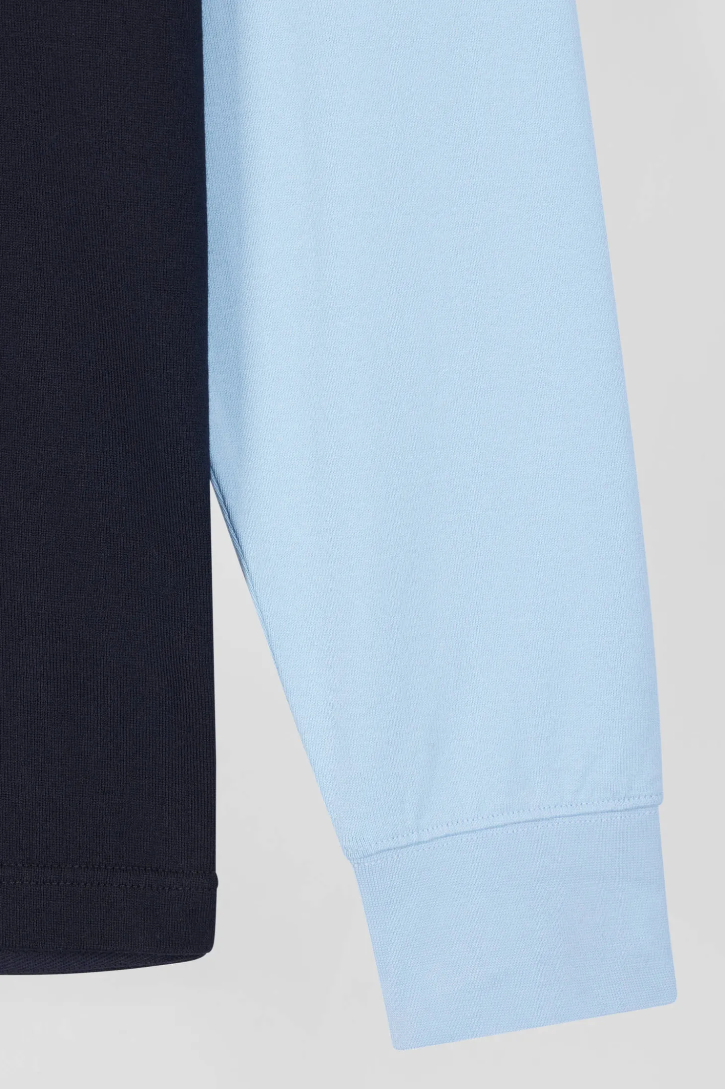 Maillot manches longues colorblock ciel en coton broderie dos Eden Park 10