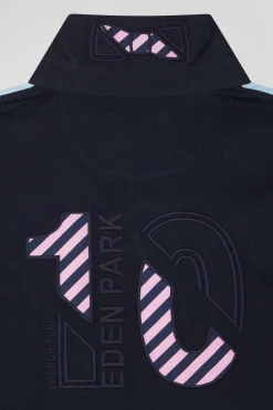 Maillot manches longues colorblock ciel en coton broderie dos Eden Park 10