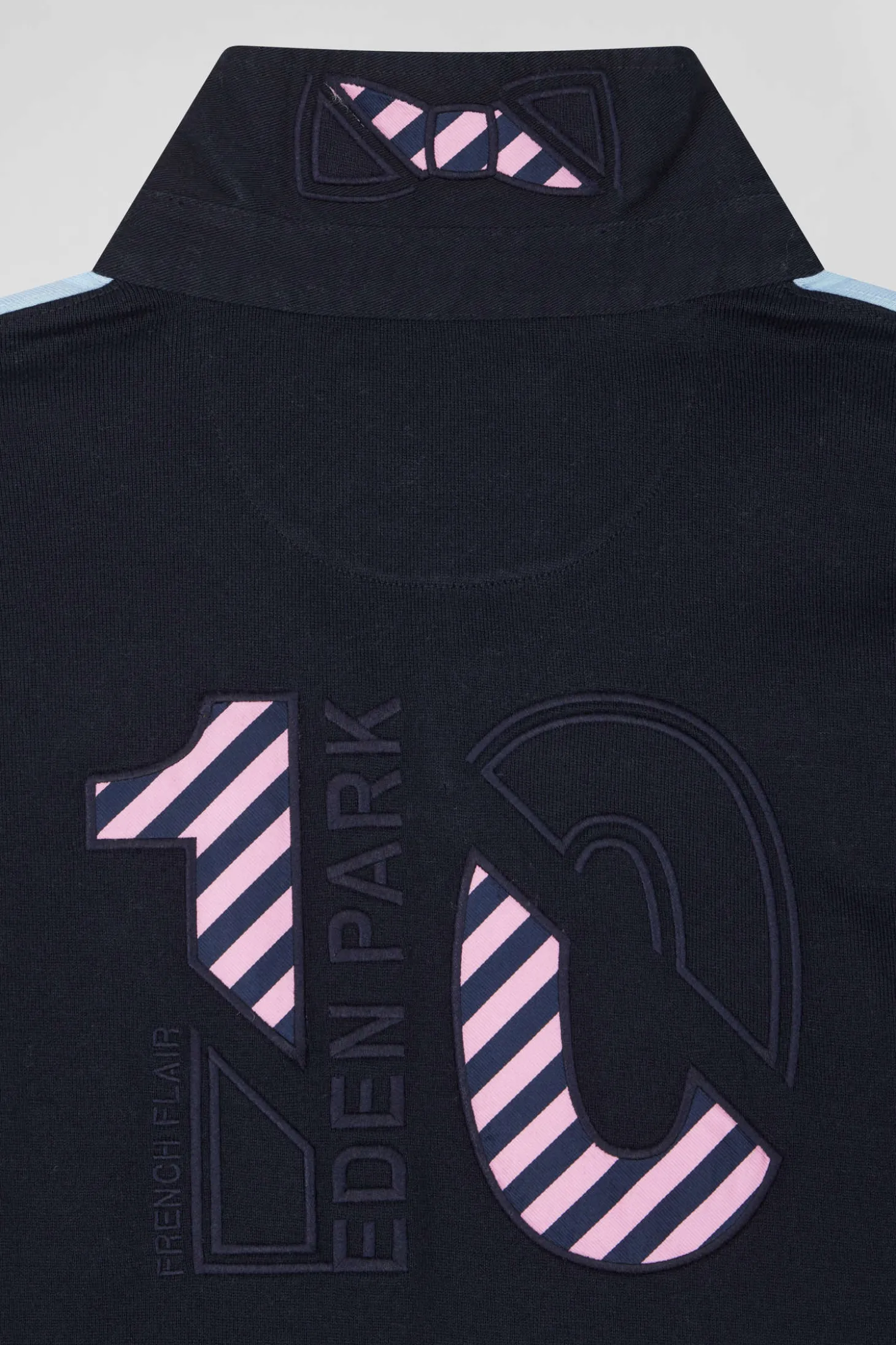 Maillot manches longues colorblock ciel en coton broderie dos Eden Park 10