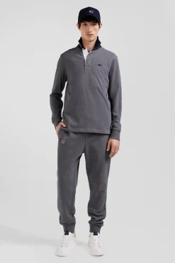 Maillot manches longues en coton gris détails nœud papillon coupe Regular
