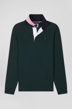 Maillot manches longues en coton vert détails nœud papillon coupe Regular