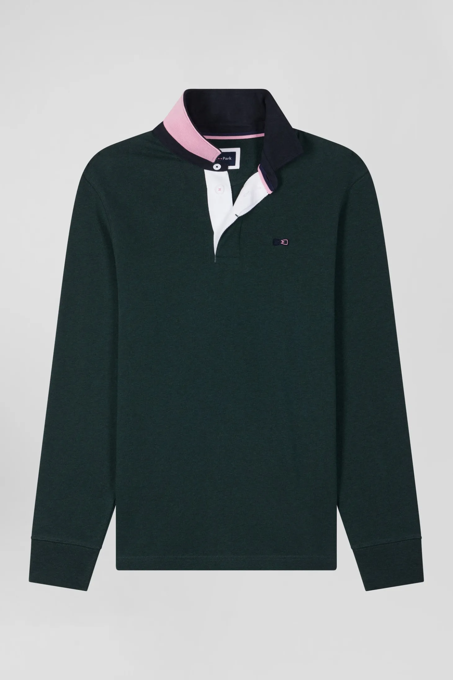 Maillot manches longues en coton vert détails nœud papillon coupe Regular