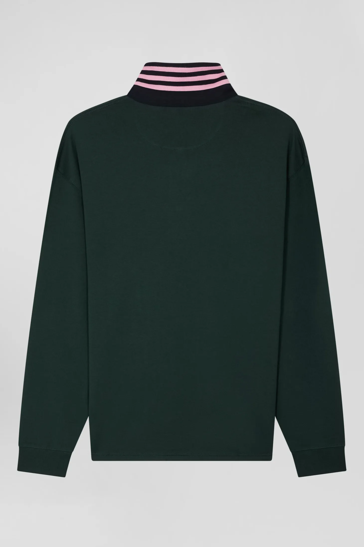 Maillot manches longues en coton Pima vert coupe Regular