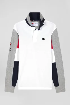 Maillot manches longues en coton blanc coupe Regular