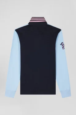 Maillot manches longues en coton ciel broderie manche 10 coupe Regular