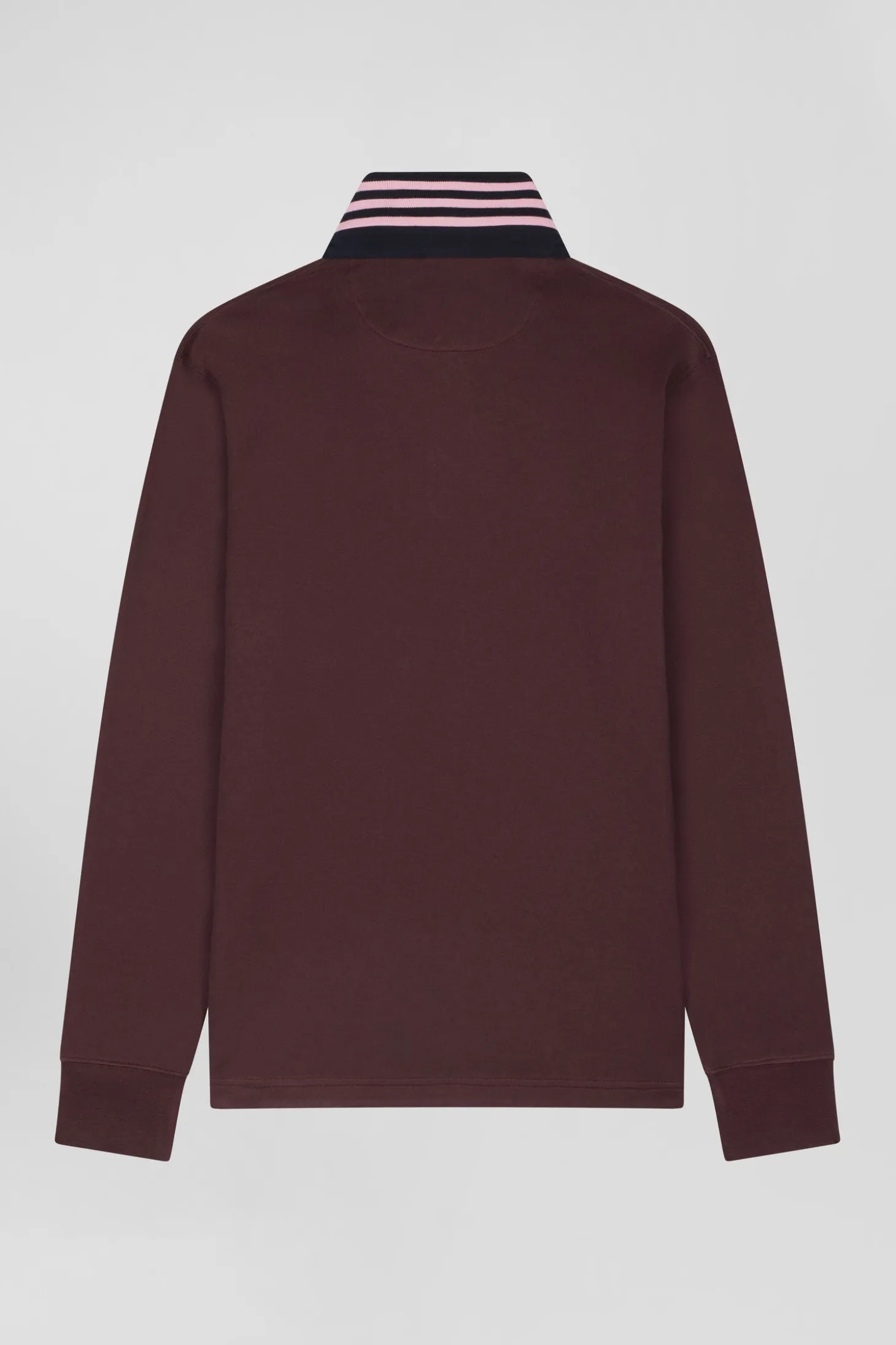 Maillot manches longues en coton Pima bordeaux coupe Regular