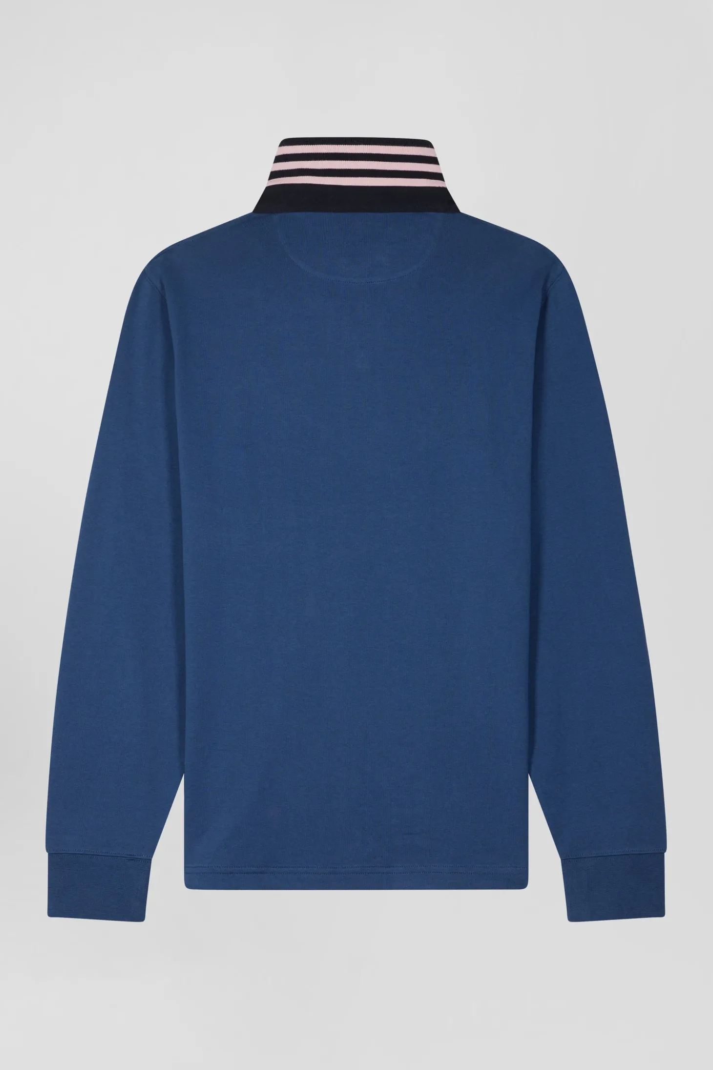 Maillot manches longues en coton Pima bleu foncé coupe Regular