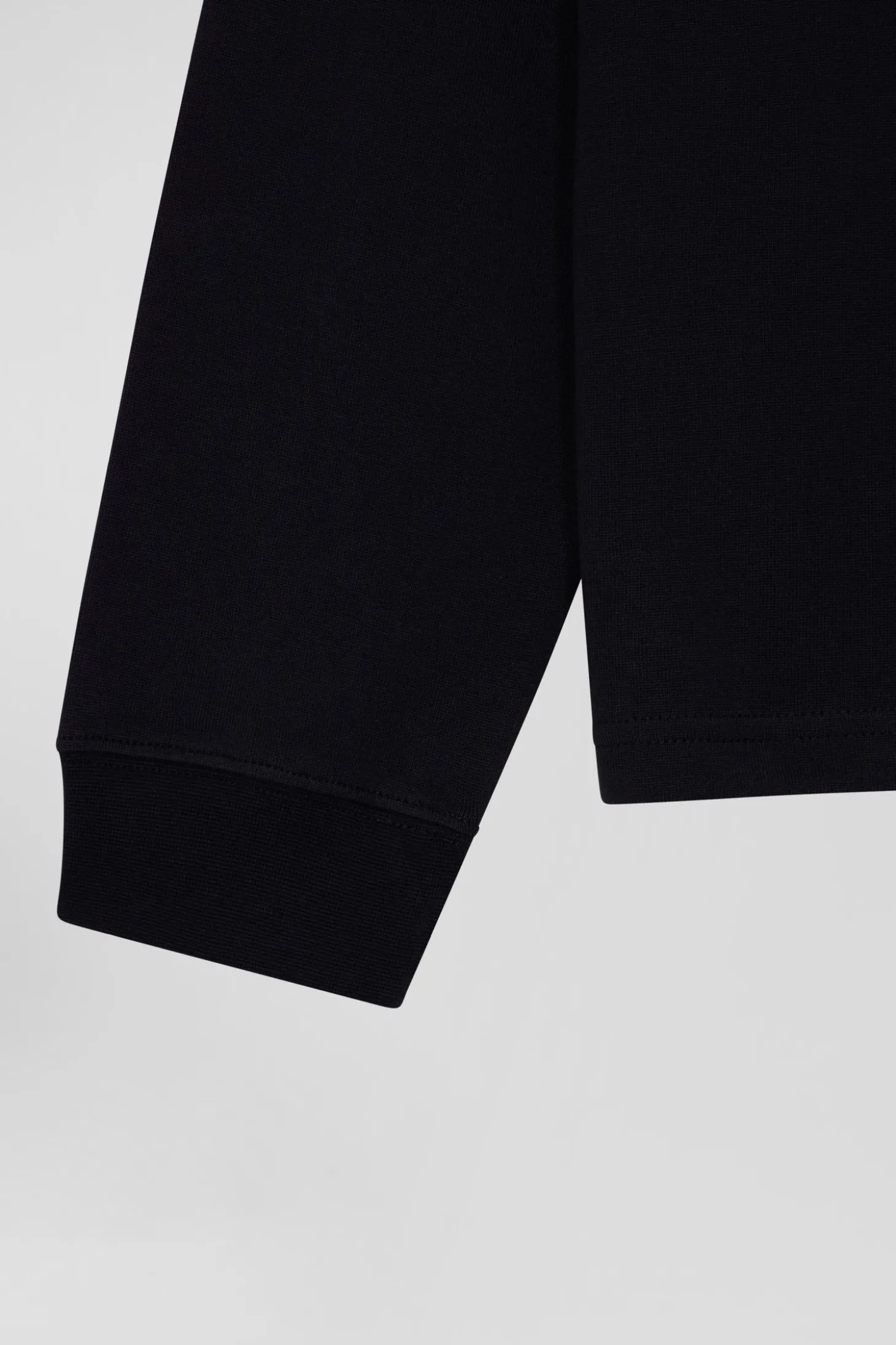 Maillot manches longues en coton bleu marine coupe Relaxed