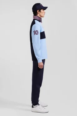 Maillot manches longues en coton ciel broderie manche 10 coupe Regular