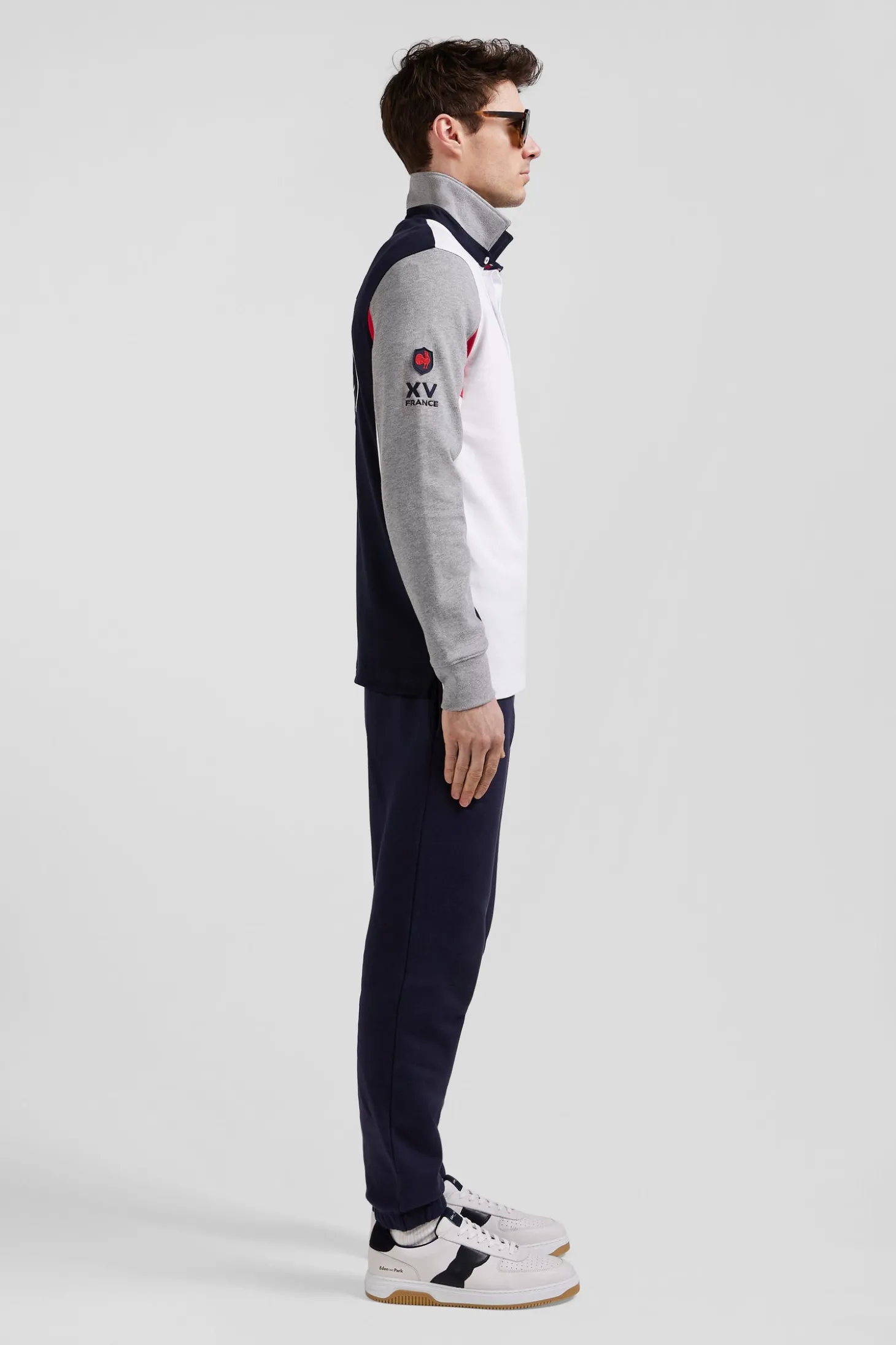 Maillot manches longues en coton blanc coupe Regular