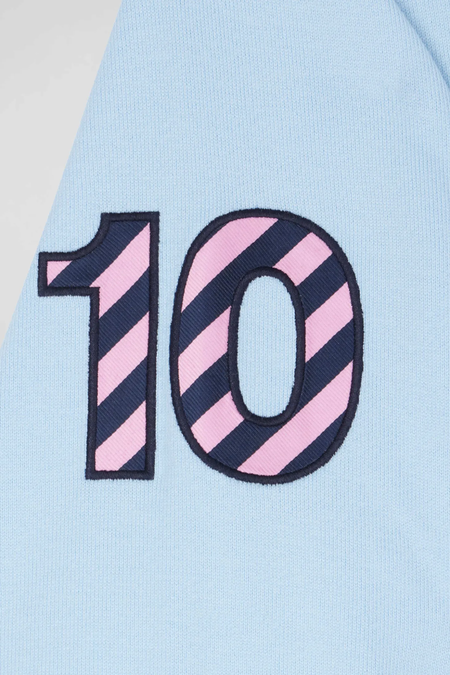 Maillot manches longues en coton ciel broderie manche 10 coupe Regular