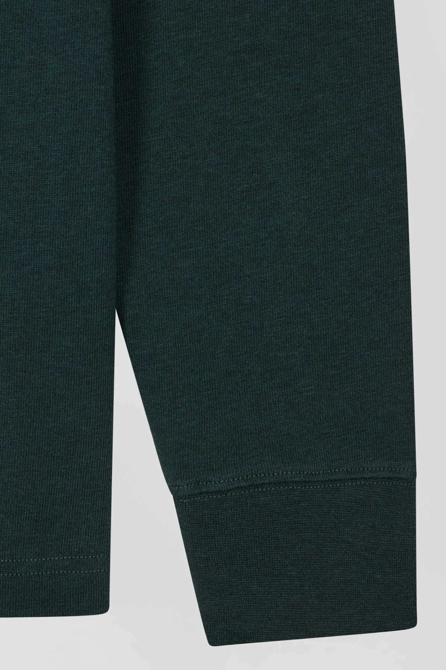 Maillot manches longues en coton vert détails nœud papillon coupe Regular