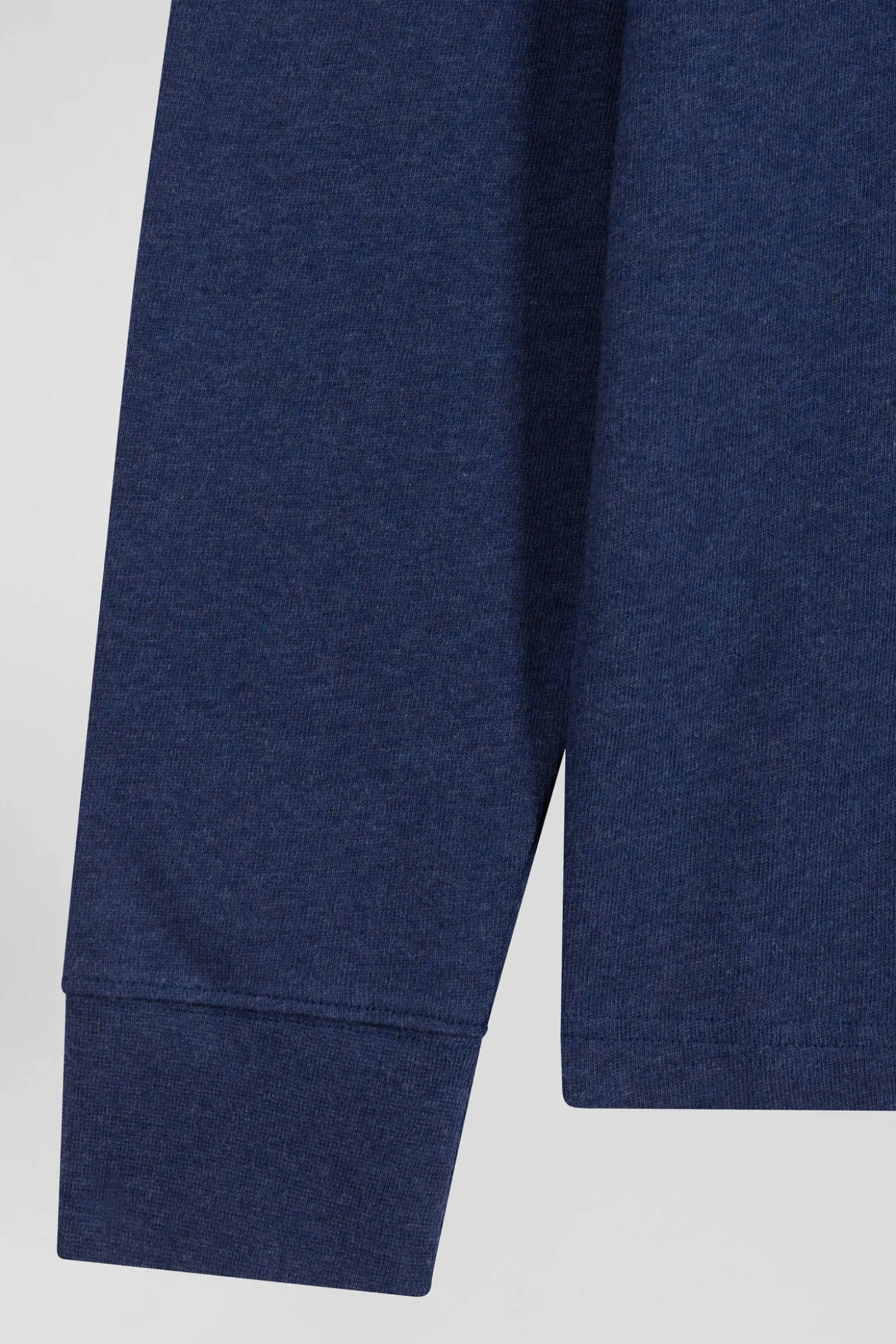 Maillot manches longues en coton bleu marine détails nœud papillon coupe Regular