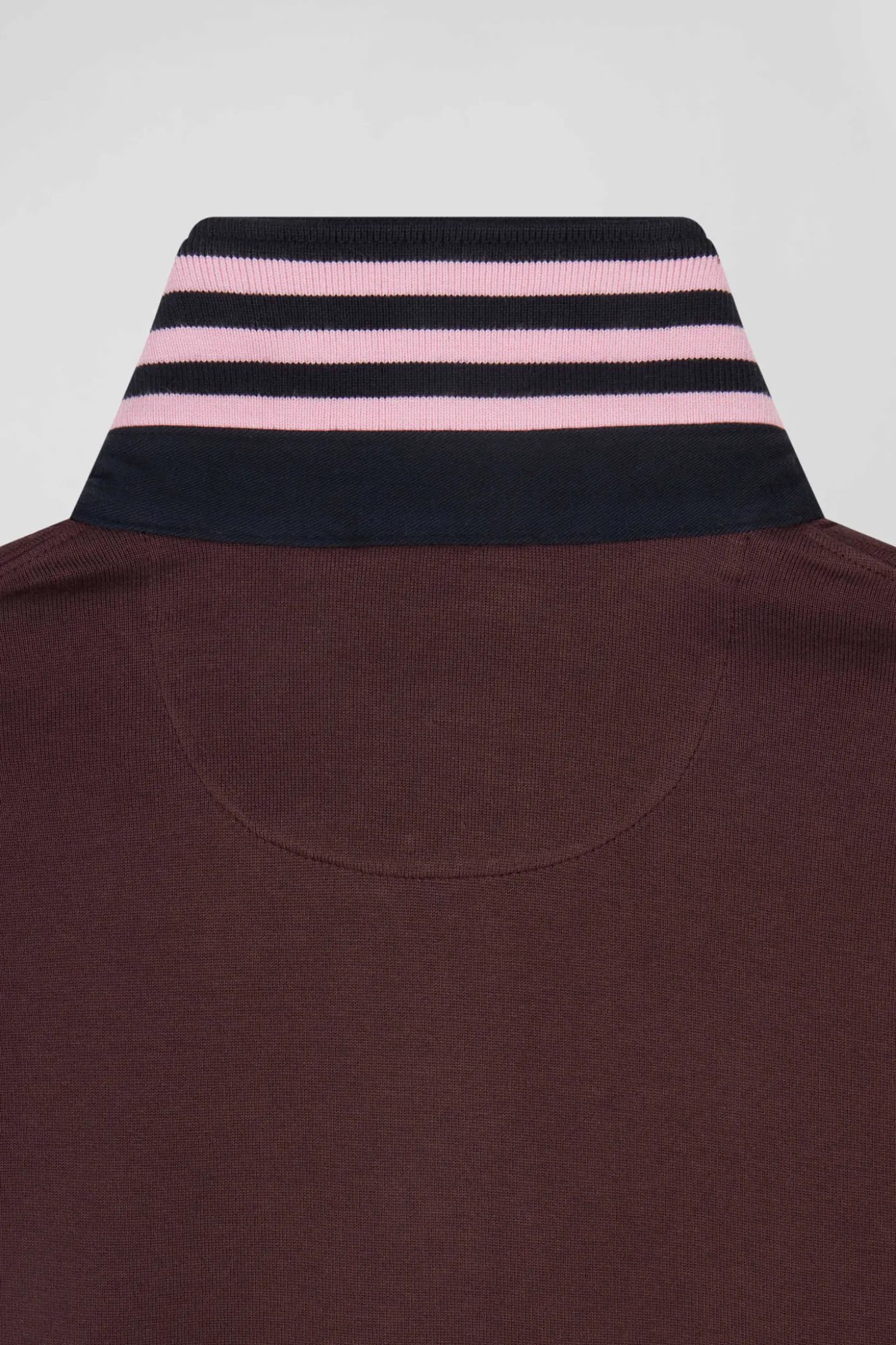 Maillot manches longues en coton Pima bordeaux coupe Regular