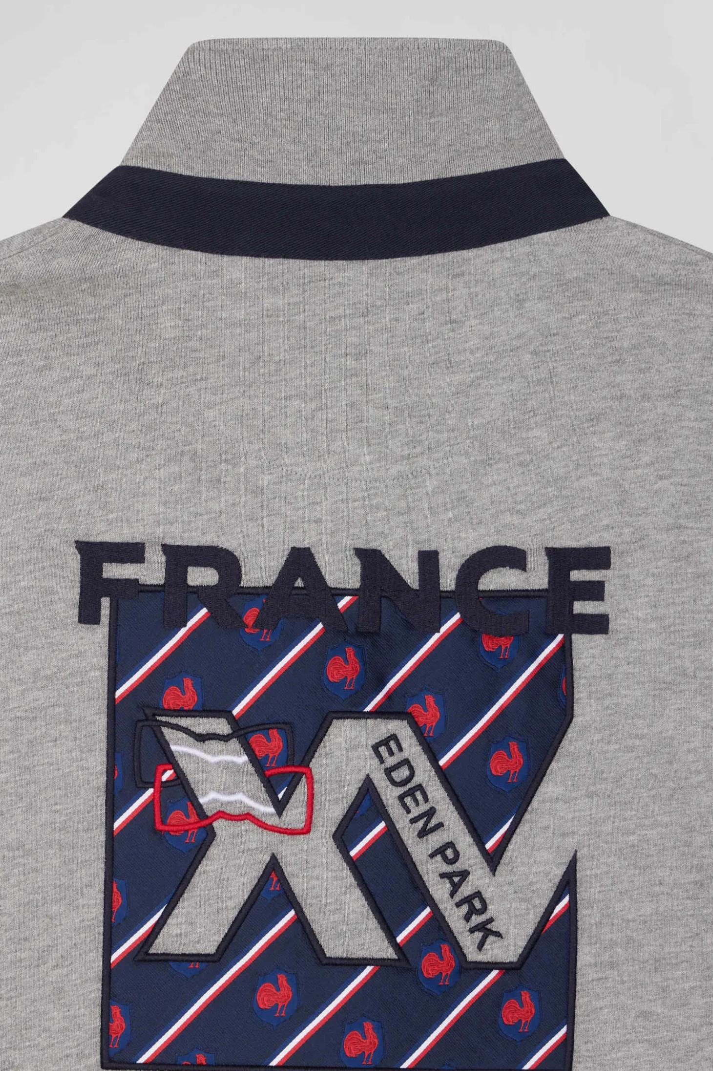 Maillot manches longues en coton gris coupe Regular
