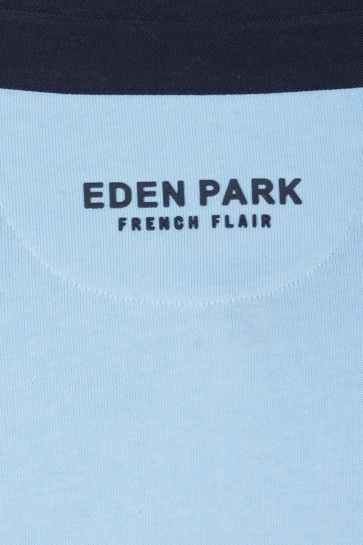 Maillot manches longues en coton ciel brodé coupe Relaxed