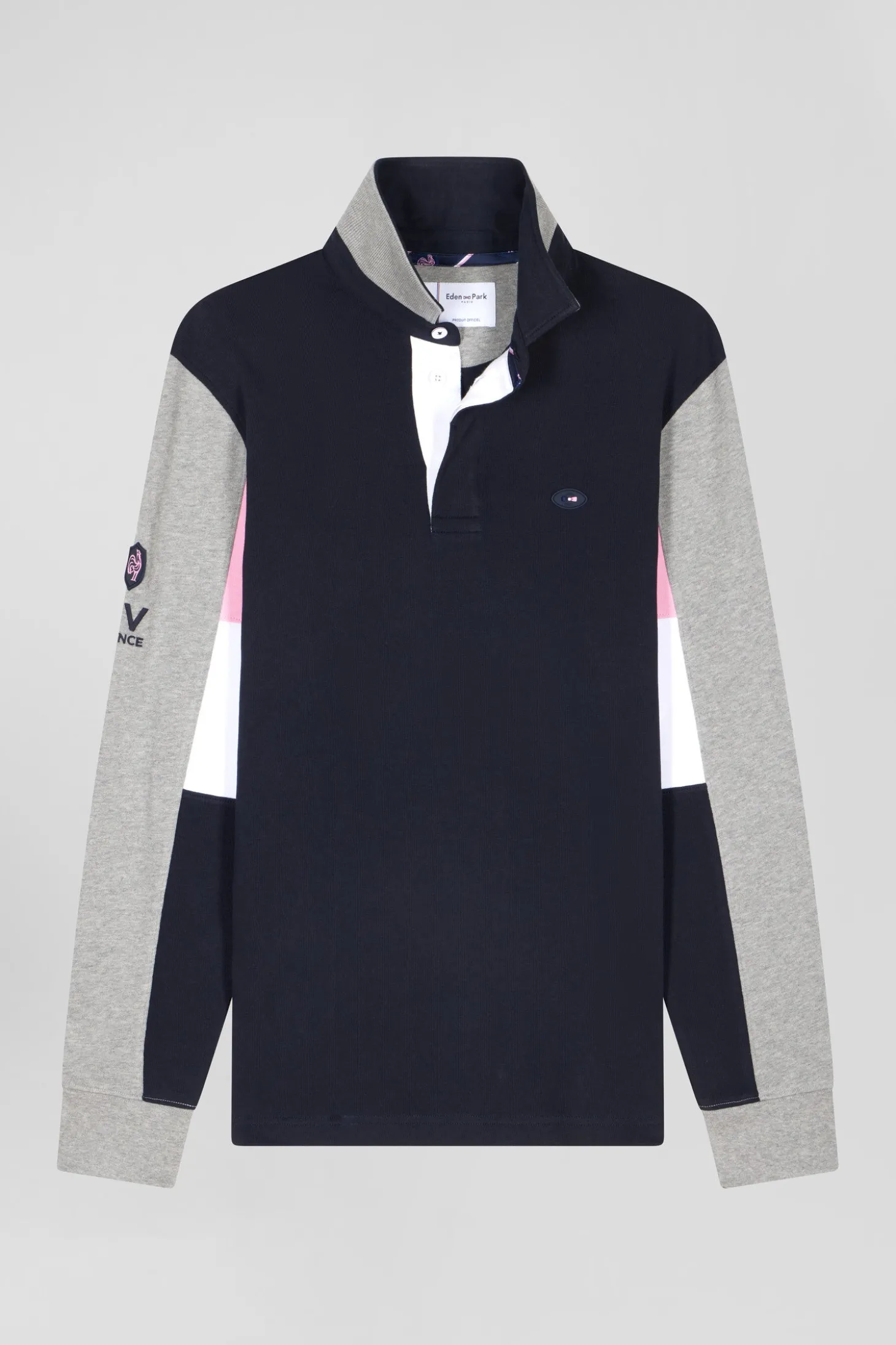 Maillot manches longues XV de France en coton bleu marine coupe Regular