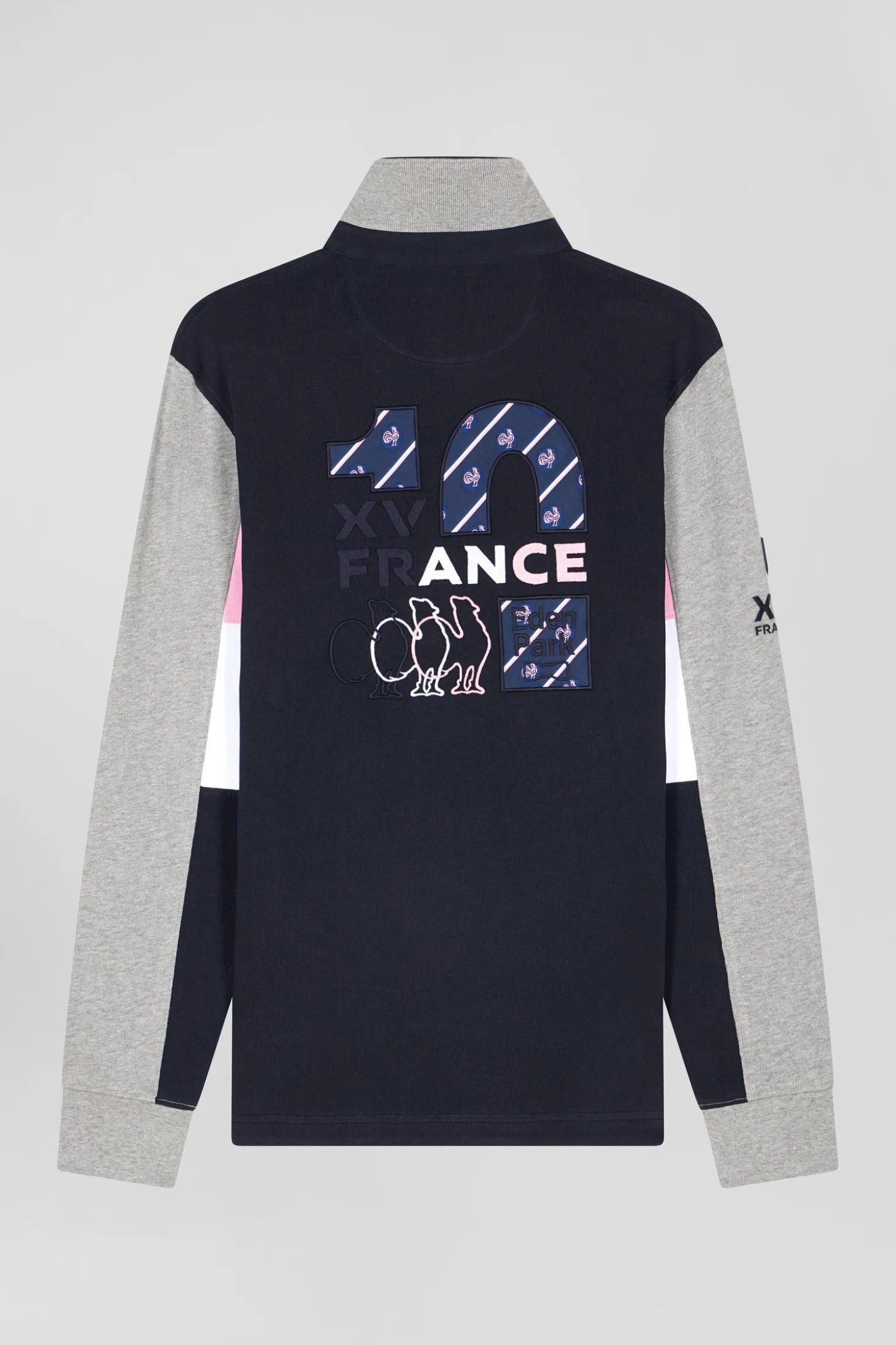 Maillot manches longues XV de France en coton bleu marine coupe Regular
