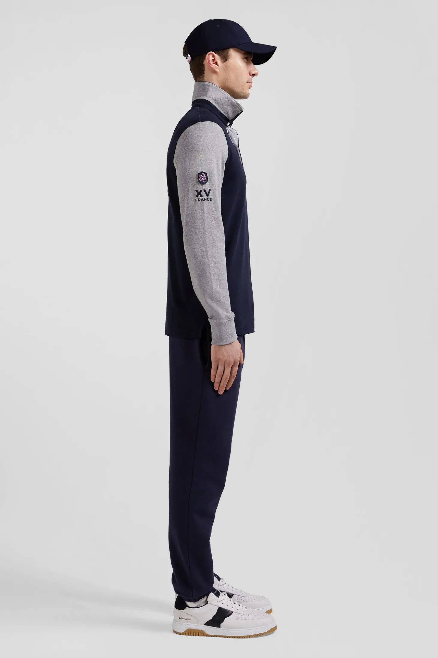 Maillot manches longues XV de France en coton tricolore coupe Regular