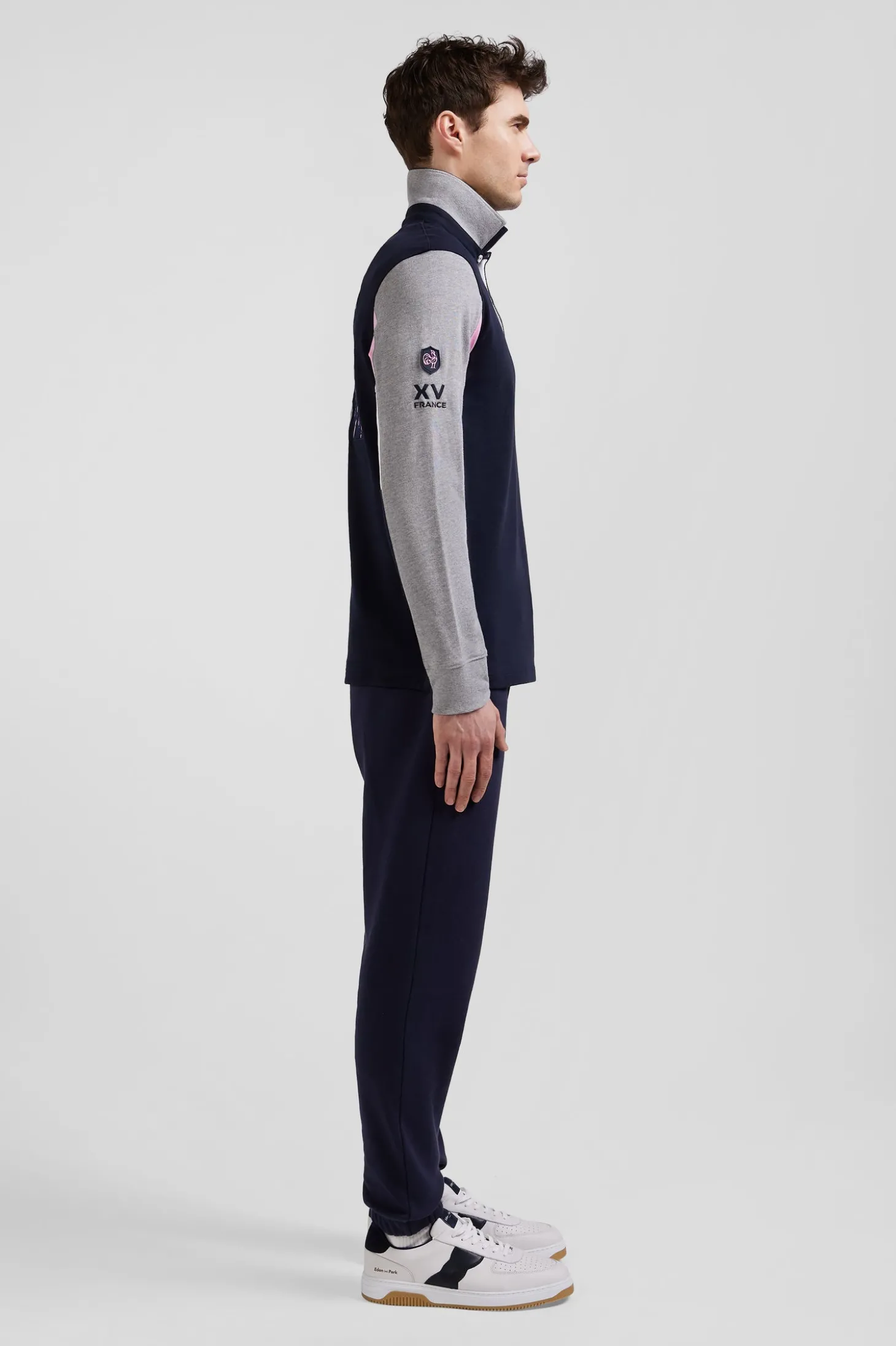 Maillot manches longues XV de France en coton bleu marine coupe Regular