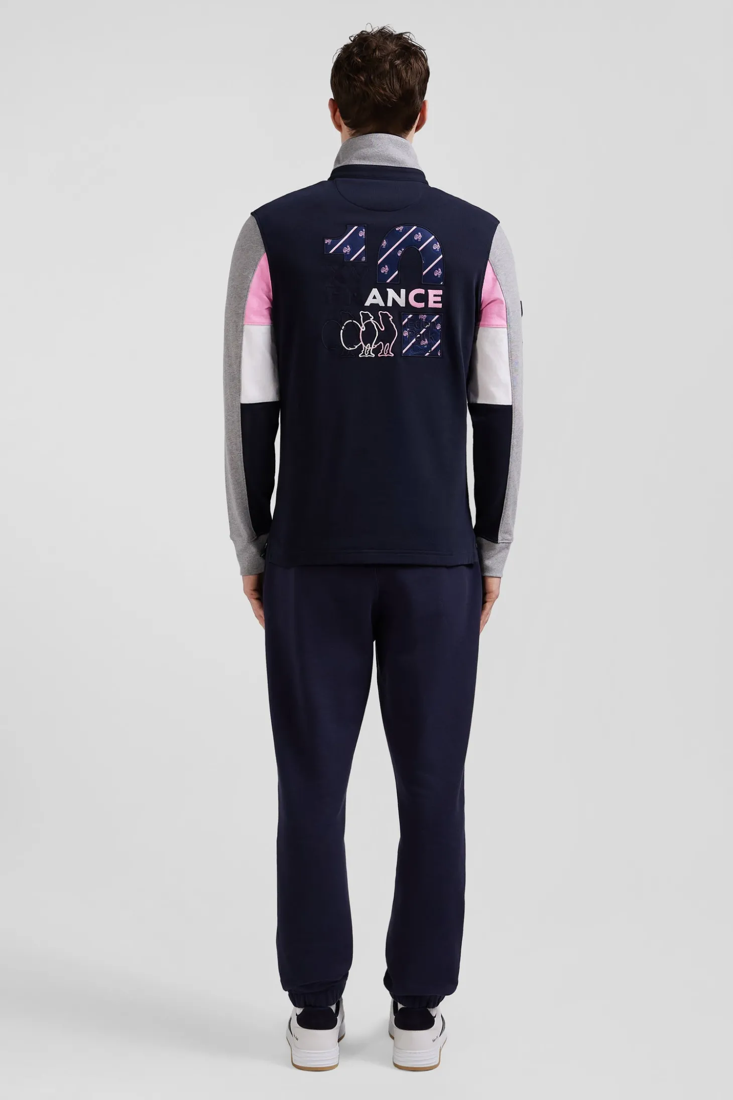 Maillot manches longues XV de France en coton bleu marine coupe Regular