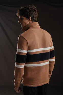 Maillot PAP'Atelier camel à rayures horizontales