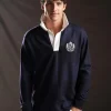 Maillot PAP'Atelier en maille cerclée marine