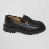 Mocassins en cuir noir